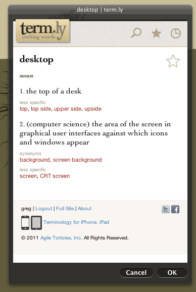 term.ly web app screenshot